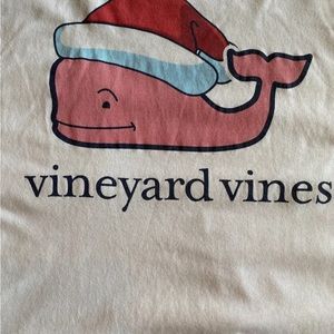 Vineyard Vines Boys XL 18 Long Sleeve Christmas Santa Whale Shirt